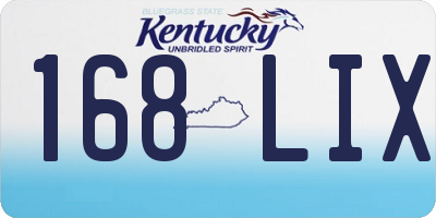 KY license plate 168LIX