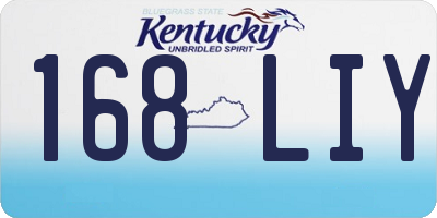 KY license plate 168LIY