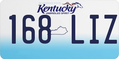KY license plate 168LIZ