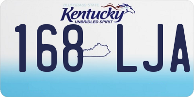 KY license plate 168LJA