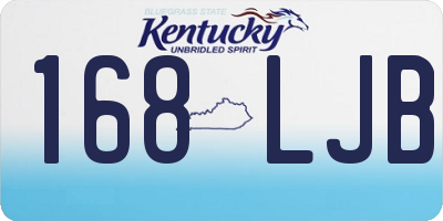 KY license plate 168LJB