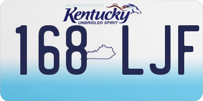 KY license plate 168LJF