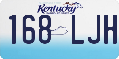 KY license plate 168LJH