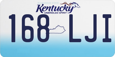 KY license plate 168LJI