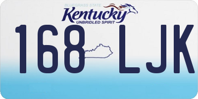 KY license plate 168LJK