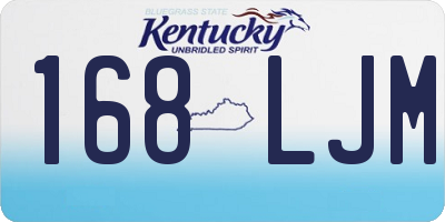 KY license plate 168LJM