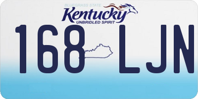 KY license plate 168LJN