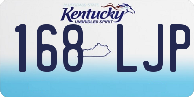 KY license plate 168LJP
