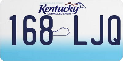 KY license plate 168LJQ