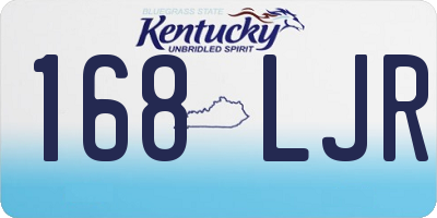 KY license plate 168LJR