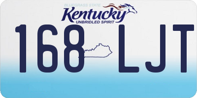 KY license plate 168LJT
