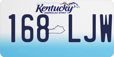 KY license plate 168LJW