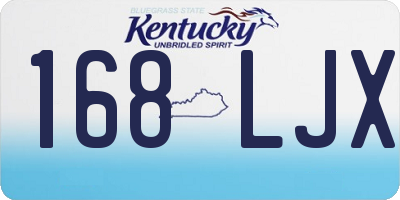 KY license plate 168LJX
