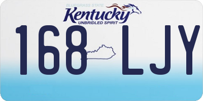 KY license plate 168LJY