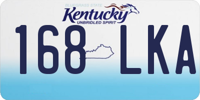 KY license plate 168LKA