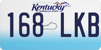 KY license plate 168LKB