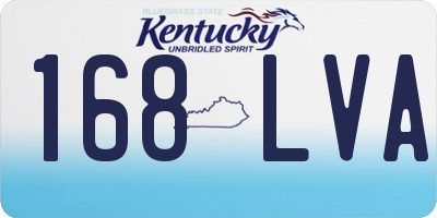 KY license plate 168LVA
