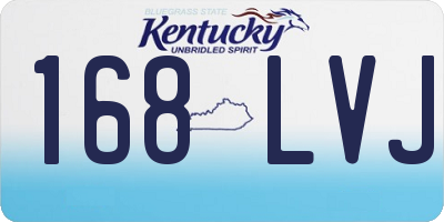 KY license plate 168LVJ