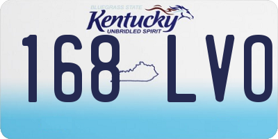 KY license plate 168LVO
