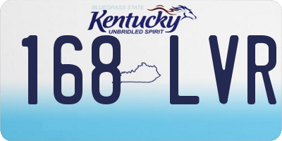 KY license plate 168LVR