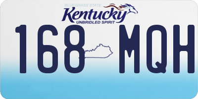 KY license plate 168MQH