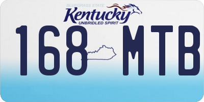 KY license plate 168MTB
