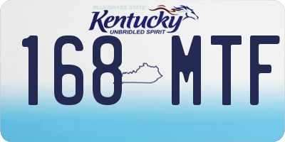 KY license plate 168MTF