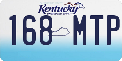 KY license plate 168MTP