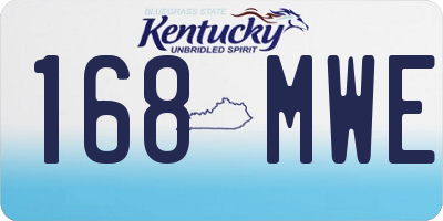 KY license plate 168MWE