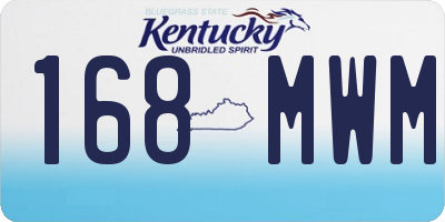 KY license plate 168MWM