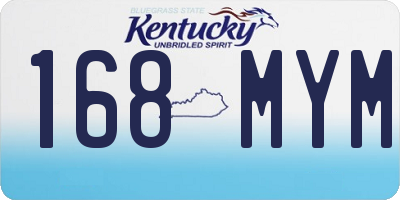 KY license plate 168MYM