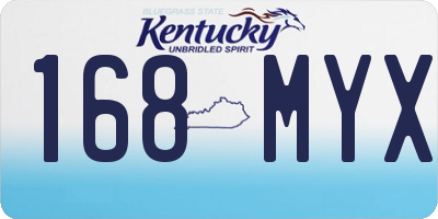 KY license plate 168MYX