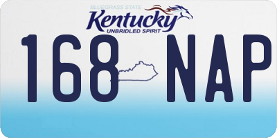 KY license plate 168NAP