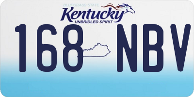 KY license plate 168NBV