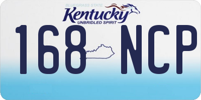 KY license plate 168NCP