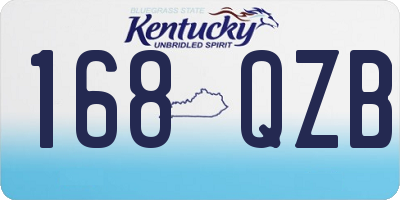 KY license plate 168QZB