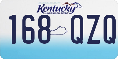 KY license plate 168QZQ