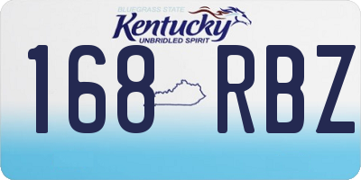 KY license plate 168RBZ