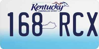 KY license plate 168RCX