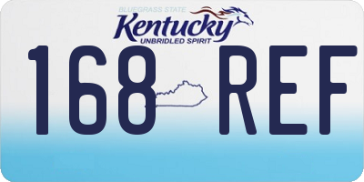 KY license plate 168REF
