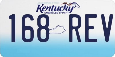 KY license plate 168REV