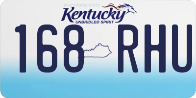 KY license plate 168RHU