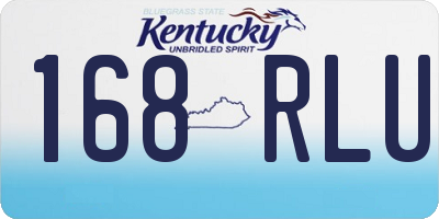 KY license plate 168RLU