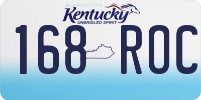 KY license plate 168ROC
