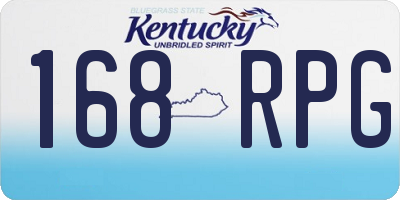 KY license plate 168RPG