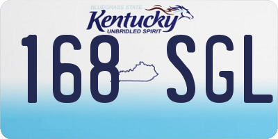 KY license plate 168SGL