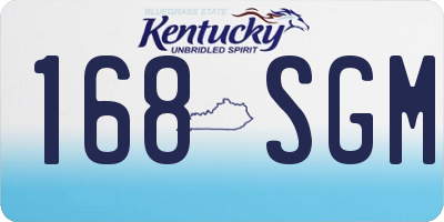 KY license plate 168SGM