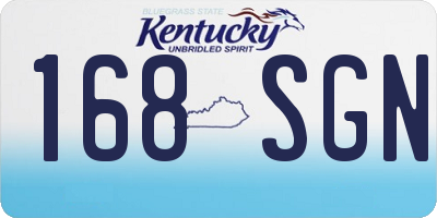 KY license plate 168SGN