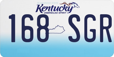 KY license plate 168SGR