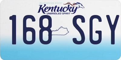 KY license plate 168SGY